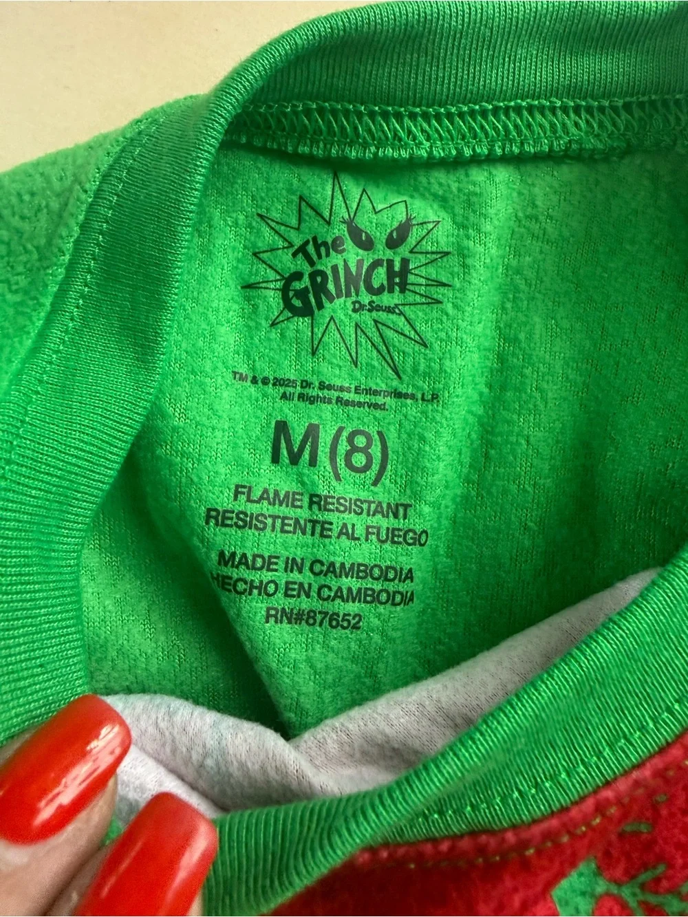 The Grinch Red & Green Kids Holiday Pajama Set